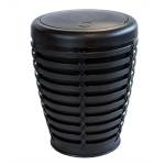primanova PN-Кош с люлеещ капак 7.5L PALM КАФЯВ Ø23.5xh30cm (М-Е21-10-10) (0137164)