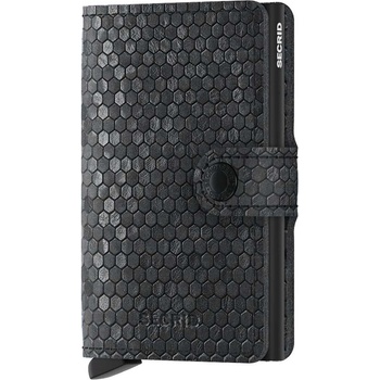 Secrid Кожен портфейл Secrid Miniwallet Hexagon Black в черно (MHe.Black)