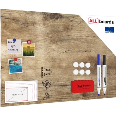 ALLboards magnetický obraz na stěnu bez rámu 90 x 60 cm - fotoobraz dřevo