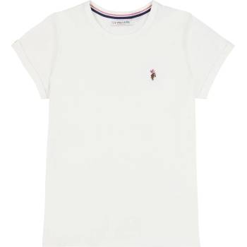 U. S. Polo Assn Дамска фланелка с къс ръкав US Polo Assn US Polo Assn Short Sleeve Crew Tee Womens - Star White