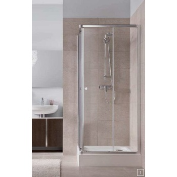 KOLO First štvorcový sprchovací kút 90 cm, vr. vaničky, satinované sklo ZKDK90214003Z1