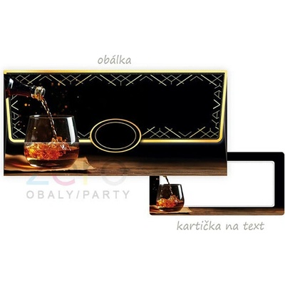 Obálka dárková na peníze - whisky