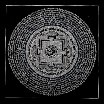 Malovaný obraz THANGKA 53x53 cm