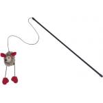Nobby Играчка за котка въдица с плюшена мишка със звук 50 см, играчка 6 см nobby Германия 66870