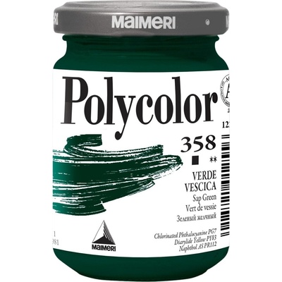 Maimeri Vynil Polycolor АКРИЛНА боя Sap Green 358 140 ml 1 бр (M1220358)
