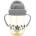 Lorelli Чаша с дръжки и сламка Lorelli Baby Care - 275 ml, Grey/Yellow (10230600006)