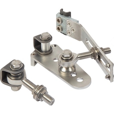 LOCINOX® EXCENTRO set navařovacích pantů M16, otevíratelné 180° do svahu, nastavitelné 3D, pozink