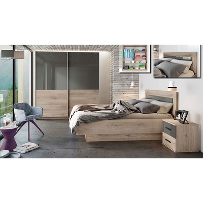 Bogdan Furniture I Спален комплект 7045 с повдигащи амортисьори за еднолицев матрак 160/200