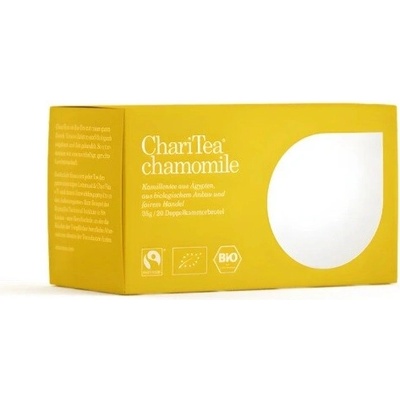 ChariTea Chamomile BIO heřmánkový čaj ručně sbíraný egyptský heřmánek bez kofeinu 20 x 2 g