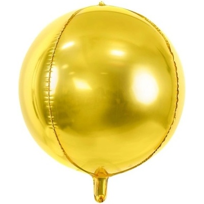 PartyDeco BALÓNIK fóliový guľa zlatá 40cm