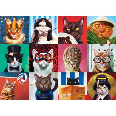 EUROGRAPHICS - Puzzle Funny Cats - 1 000 piese