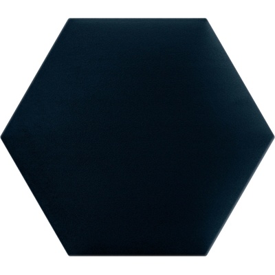 Čalouněný nástěnný panel HEXAGON 40x35 cm tmavě modrá MyBestHome