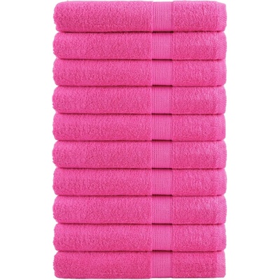 vidaXL Премиум кърпи SOLUND 10 бр розови 100x200 см 600 gsm (137535)