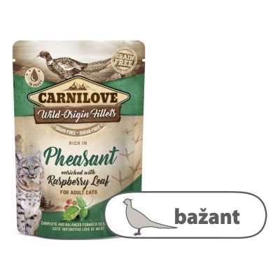 Carnilove Cat Pouch Pheasant & Raspberry Leaves 85 g