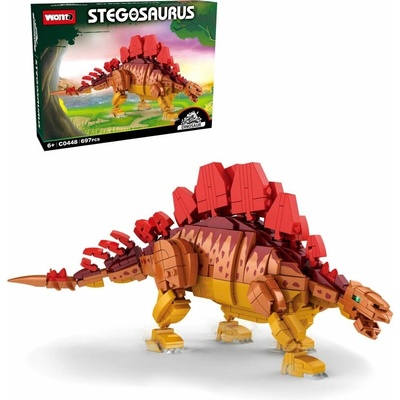 Woma Stavebnica dinosaurus Stegosaurus s pohyblivými časťami, 697 ks