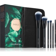 Inika Organic Brush Case With Brushes sada štetcov s puzdrom 1 ks