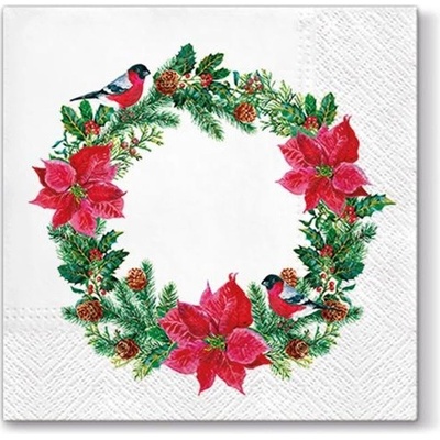 Ubrousky na dekupáž Vánoční věnec 1 ks – Zboží Mobilmania