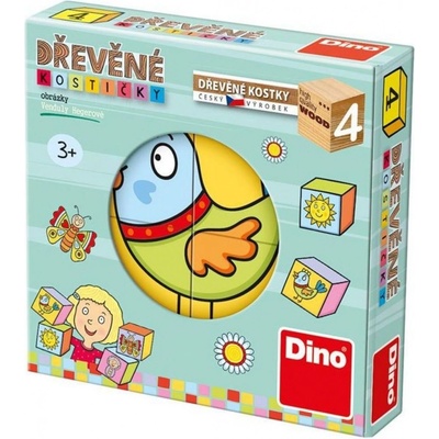 Dino obrázkové kostičky 4 kostky – Zboží Dáma