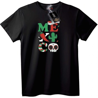 NOONEBRAND Тениска Икони от Мексико - 2XL, Black