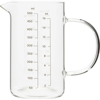 Siguro Sklenená odmerka s lievikom Baker, 0,5 l