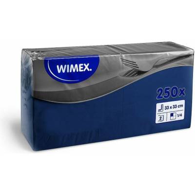 Wimex ubrousky 2V tmavě modré 250ks 33x33cm