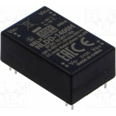 MEAN WELL NLDD-1400H Měnič: DC/DC; Uvst: 10÷56VDC; Uvýst: 6÷46VDC; Ivýst: 1400mA; THT