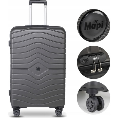 Puccini Kufr Mapi Tmavě šedý Premium 75 l