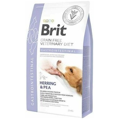 Brit Veterinary Diets Gastrointestinal за кучета с храносмилателни разстройства с Херинга и грах, 2 кг