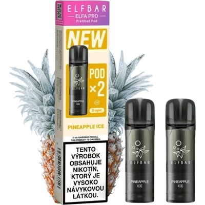 ELFBAR ELFA PRO V2 Pod 2Pack PINEAPPLE ICE 2000 potiahnutí