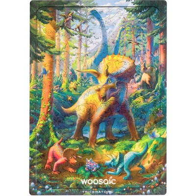 EPEE Dřevěné Unidragon dinosaurus Triceraptos 18,9x26,7cm Virus Attack