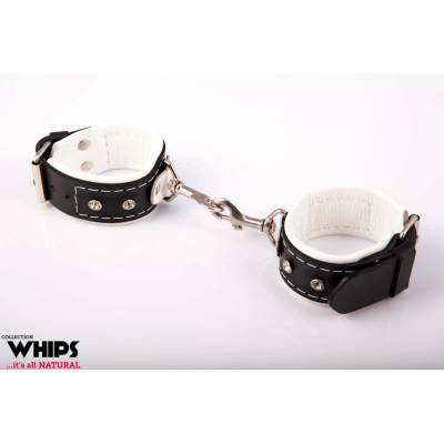 Whips Collection Dámská pouta s karabinami Bílá