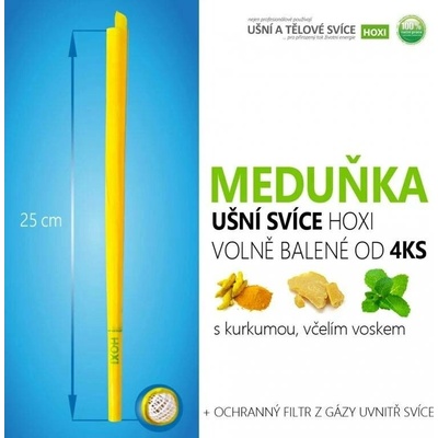HOXI Ušní svíce s MEDUŇKOU volně balené