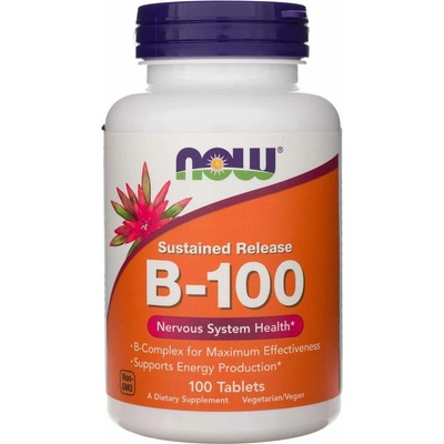 Now Foods B 100 Forte s postupným uvoľňovaním 100 tabliet
