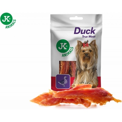 JK ANIMALS Meat Sušené kachní maso masový pro psy 80 g