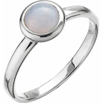 Evolution Group Stříbrný prsten s modrým krajkovým achátem 15023.3