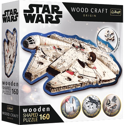 Trefl - Puzzle Star Wars: Millennium Falcon wooden - 160 piese