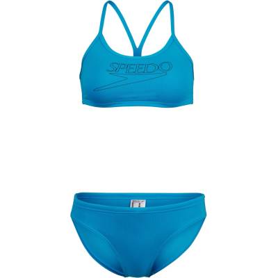 Speedo Дамски комплект бикини Speedo Women's Endurance+ Logo Thin Strap Two Piece Bikini - Mayan Blue - размер 36 (EU) (150-6088-0313)