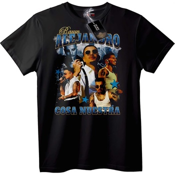 NOONEBRAND Тениска Rauw Alejandro Cosa Nuestra - 7XL, Black