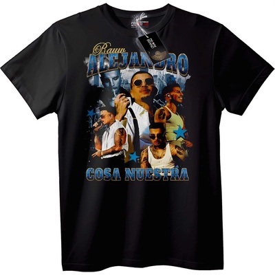 NOONEBRAND Тениска Rauw Alejandro Cosa Nuestra - 7XL, Black