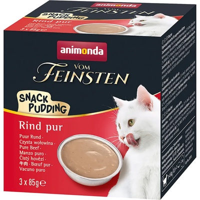 Animonda 3х85г Adult Animonda Vom Feinsten, лакомство за котки - пудинг с говеждо