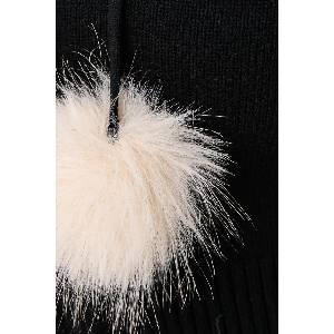 Juicy Couture пуловер със закопчаване дамски с вискоза KNIT JUICY DIAMANTE WITH FUR TRIM (JCWAS226309)