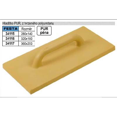 Hladítko PUR z tvrzeného polyuretanu, 280x140mm 0.0995 Kg NÁŘADÍ Sklad2 34115 8590804015840