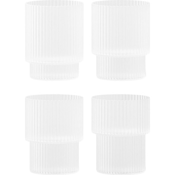 Ferm Living Ripple ниски чаши матирани, 4 бр (1104269322)