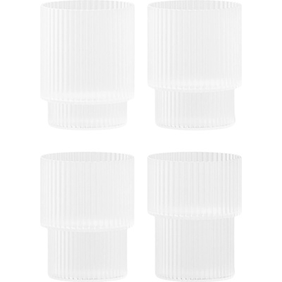Ferm Living Ripple ниски чаши матирани, 4 бр (1104269322)