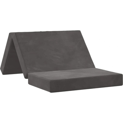 vidaXL Сгъваем диван легло 80 x 67 x 45 см Тъмносиво (900180)