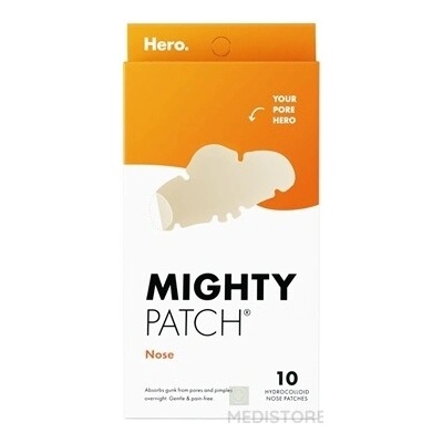 Hero. MIGHTY PATCH Nose hydrokoloidné náplasti na akné 10 ks