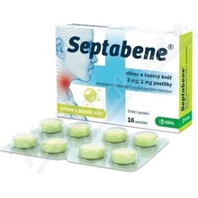 SEPTABENE CITRON A BEZOVÝ KVĚT ORM 3MG/1MG PAS 16