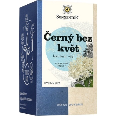 Sonnentor černý bez květ bio 18 x 1,5 g