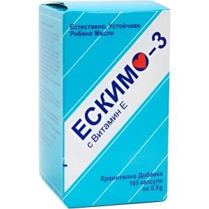 Eskimo-3 Eskimo-3 с Витамин Е за нормална сърдечна дейност, 105 капсули, Eskimo (10011489)