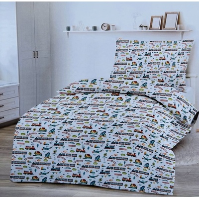 TiaHome Obliečky deluxe bavlna Vláčik140x200 70x90